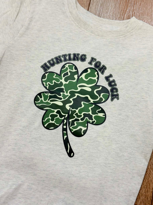 Hunting for Luck Shamrock Tee