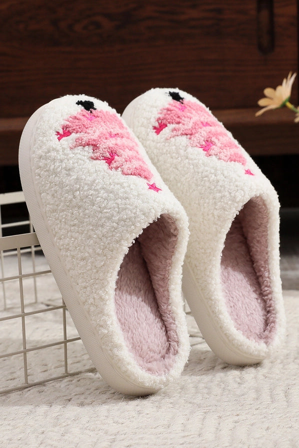 Aapparella Christmas Tree Pattern Plush Slippers