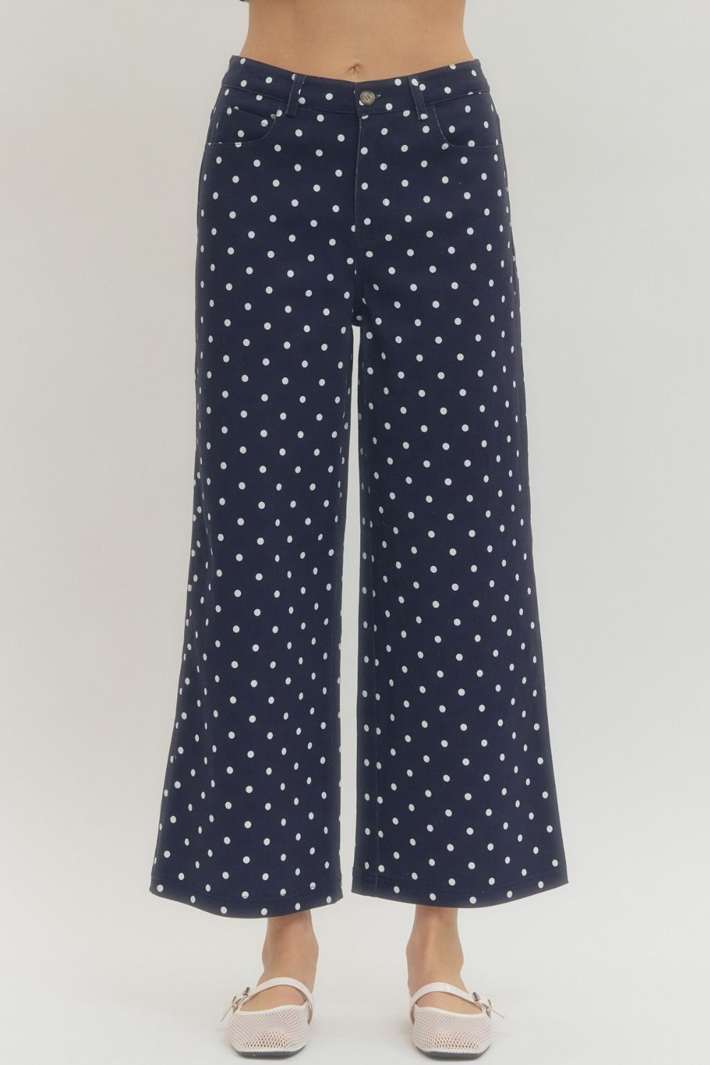 Entro Polka Dot Wide Leg Pants