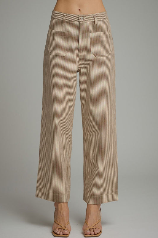 Entro Pin Stripe Pants with Front Pockets