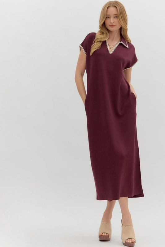 Jodifl Luxe Midi Dress with Stitching Detail