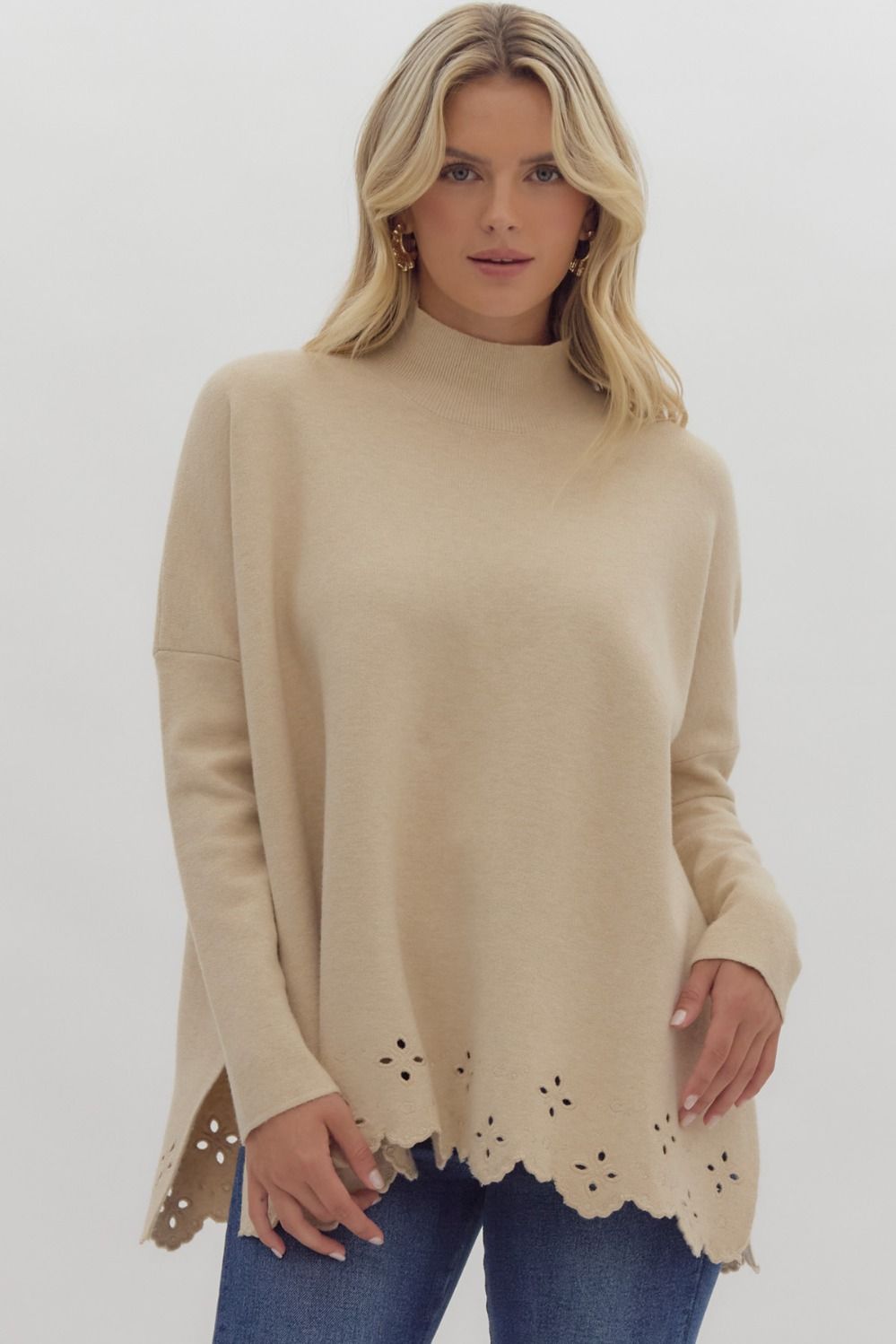 Entro Laser Cut Embroidery Sweater