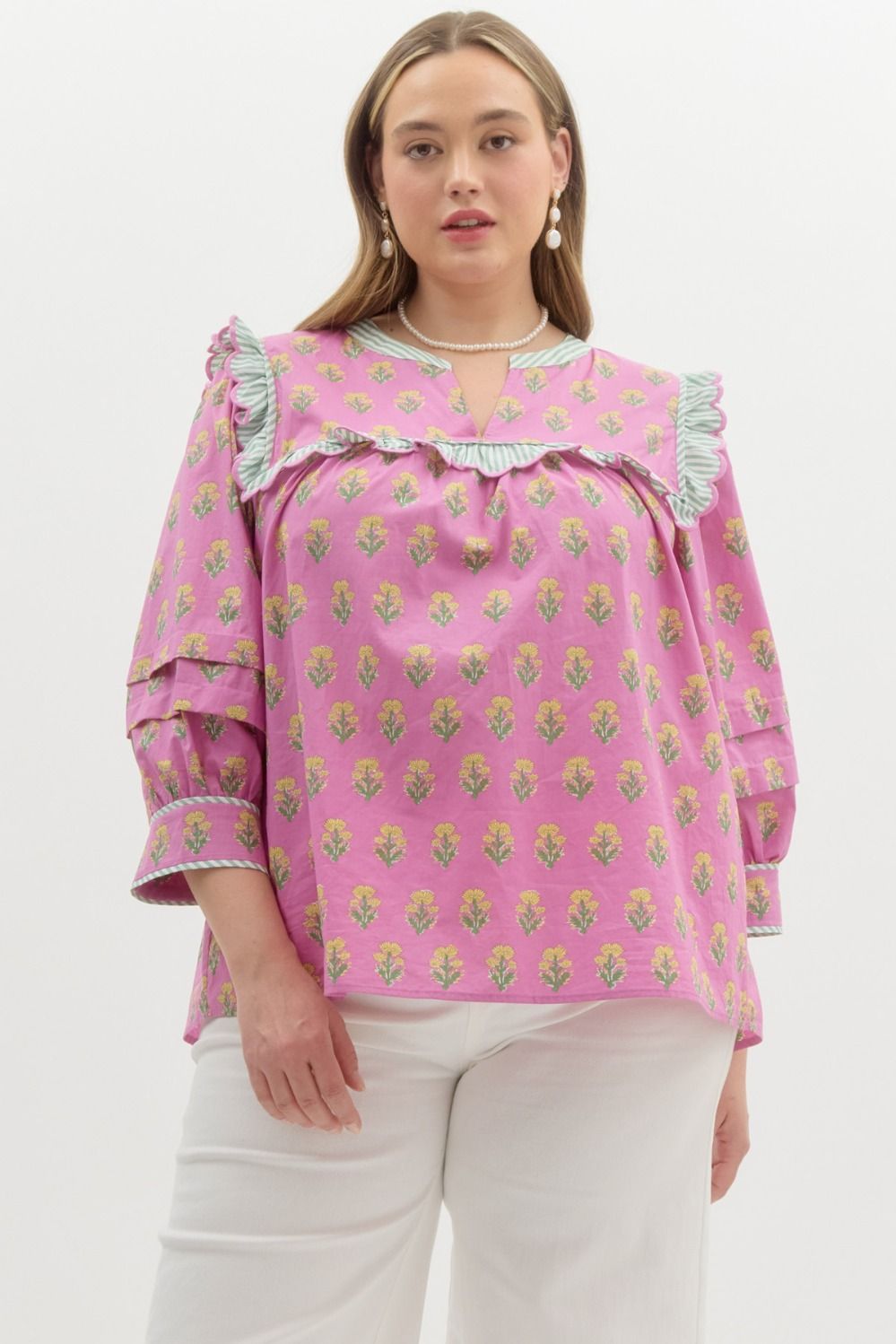 Entro Printed Floral Woven Top