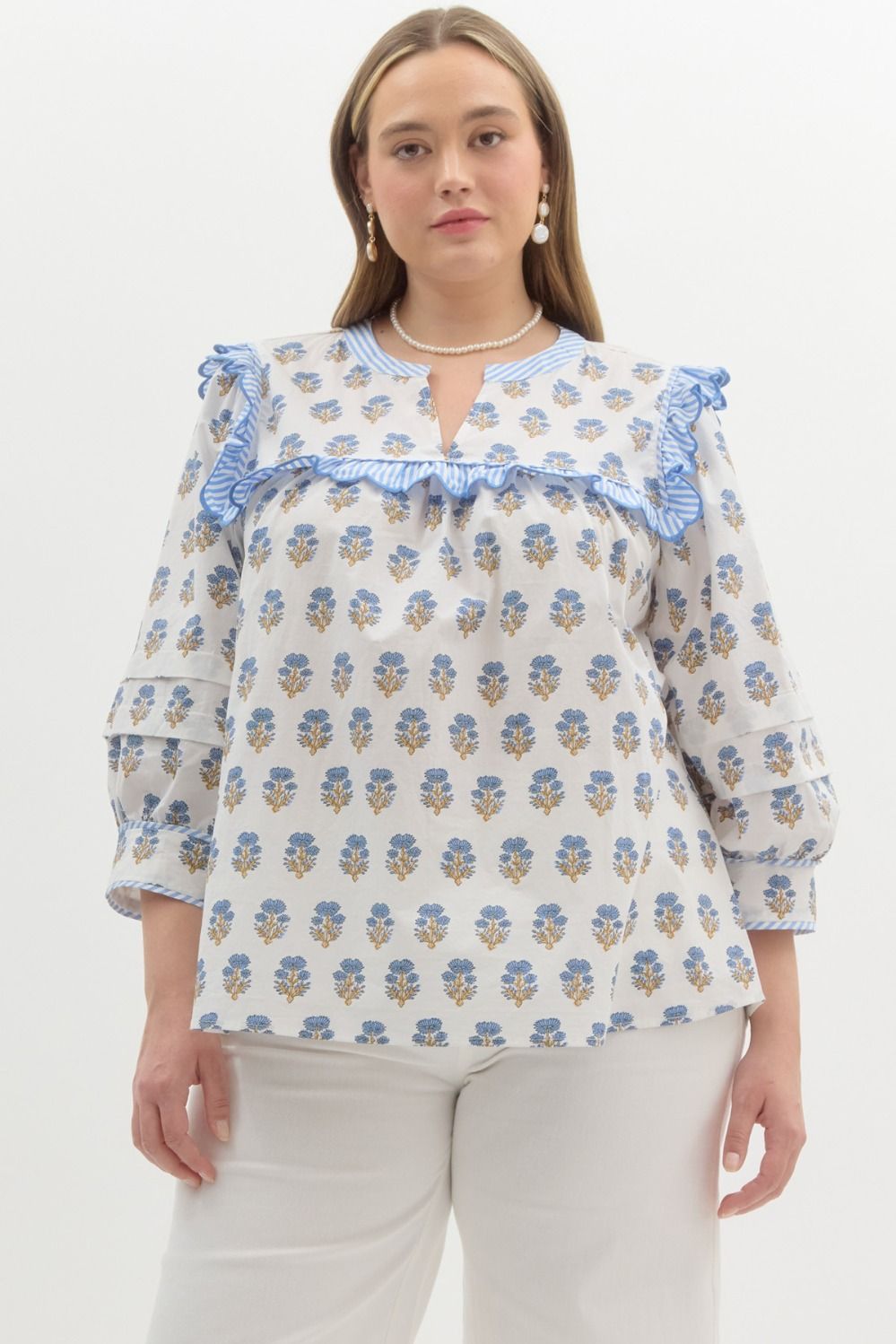 Entro Printed Floral Woven Top