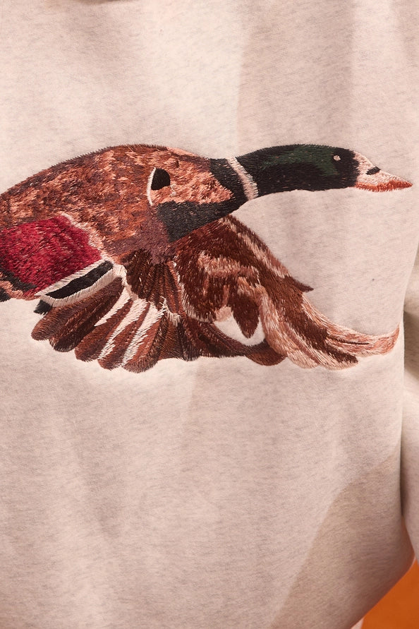 BucketList Mallard Embroidered Mock Neck