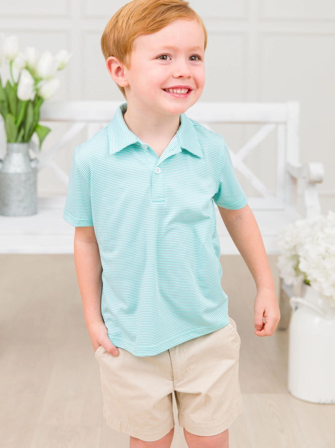 Rugged Butts Green Stripe Polo
