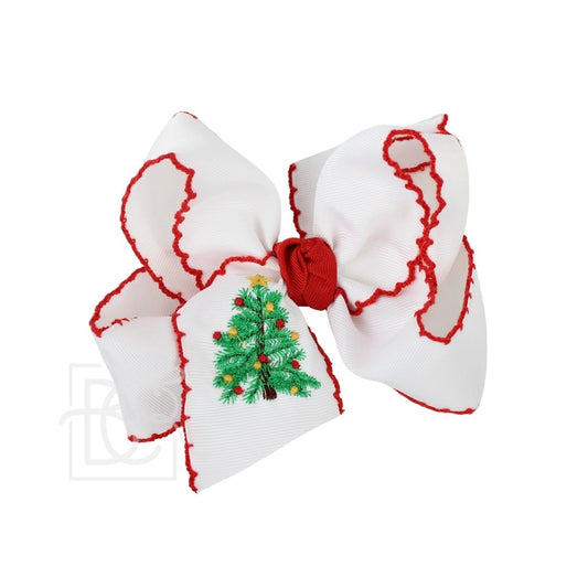 BC Embroidered Christmas Tree Bow - 4.5in