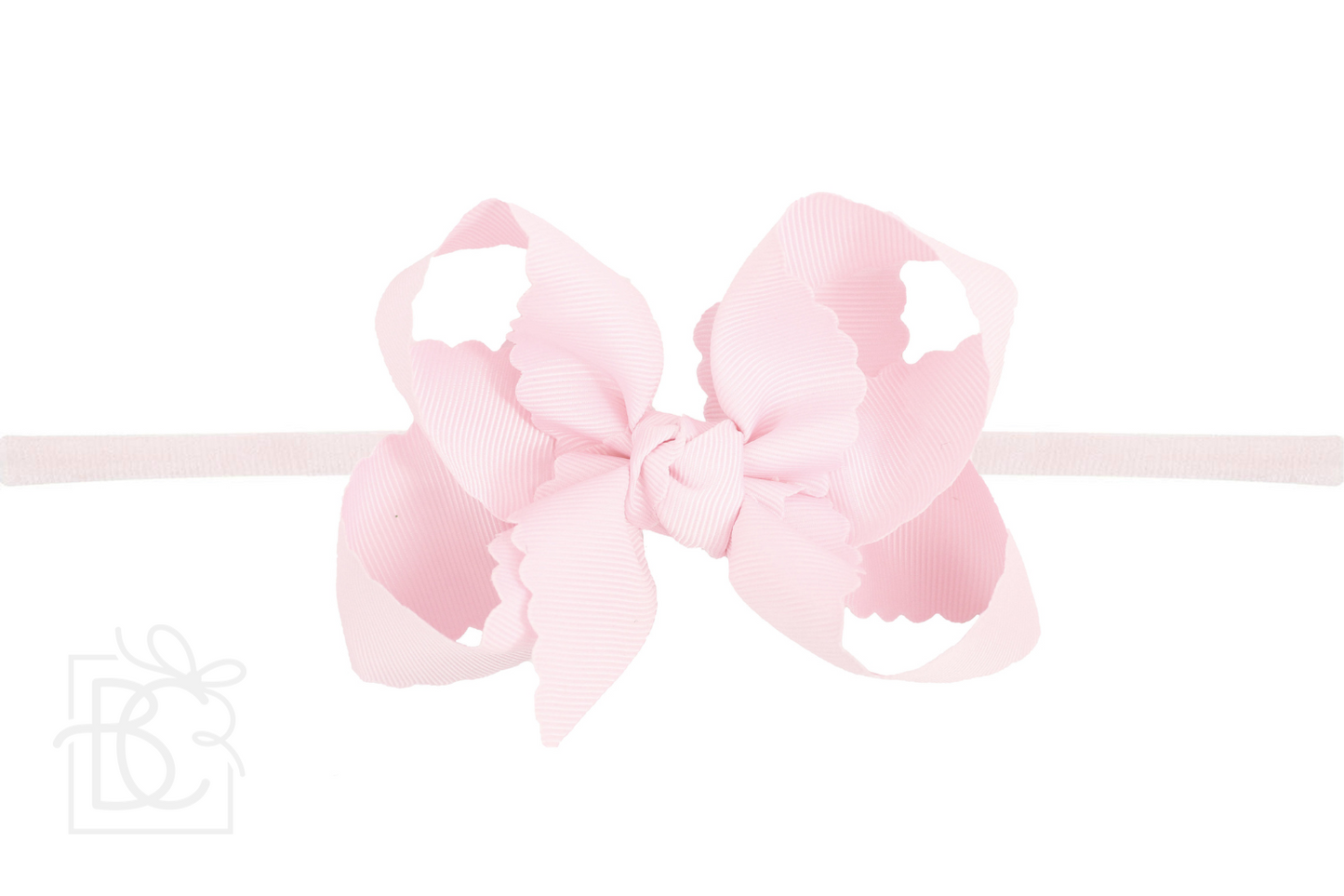 BC Scalloped Bow on Headband - 4.5 inch