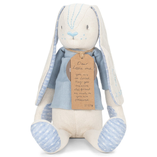 Demdaco Linen Plush Bunny