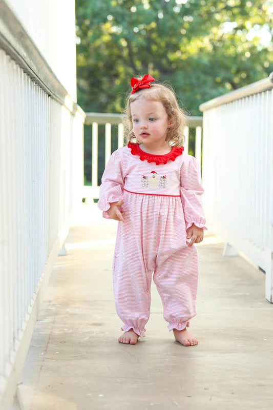 Trotter Street Gingerbread Ruffle Romper