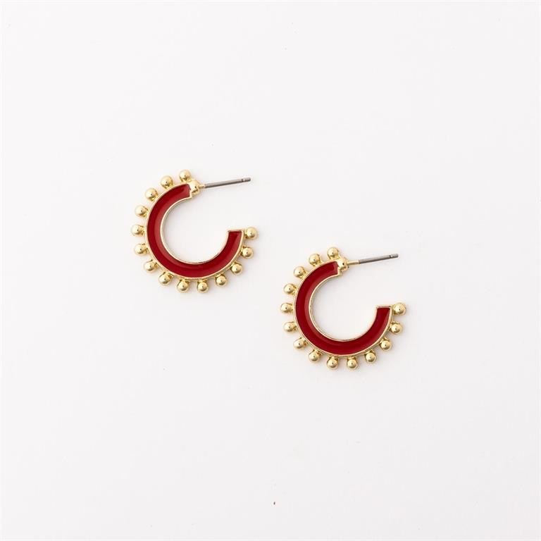 MM Red & Black Earrings - Hadley