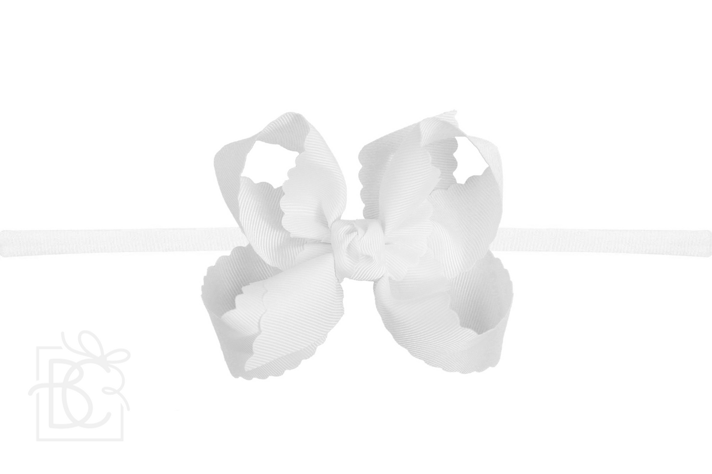 BC Scalloped Bow on Headband - 4.5 inch