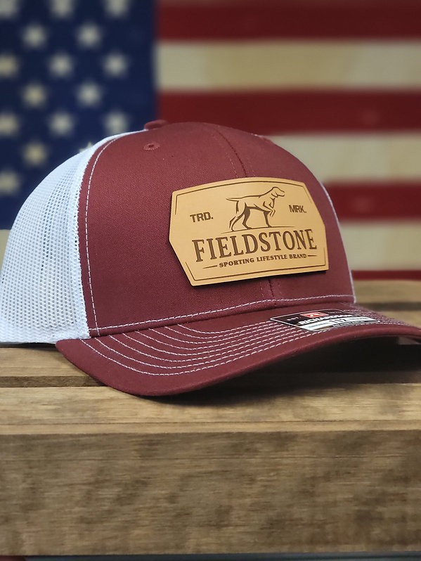 Fieldstone Leather Dog Patch Hat - Cardinal