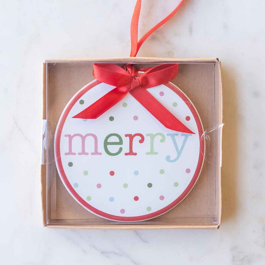 TRS Merry Polka Dot Ornament