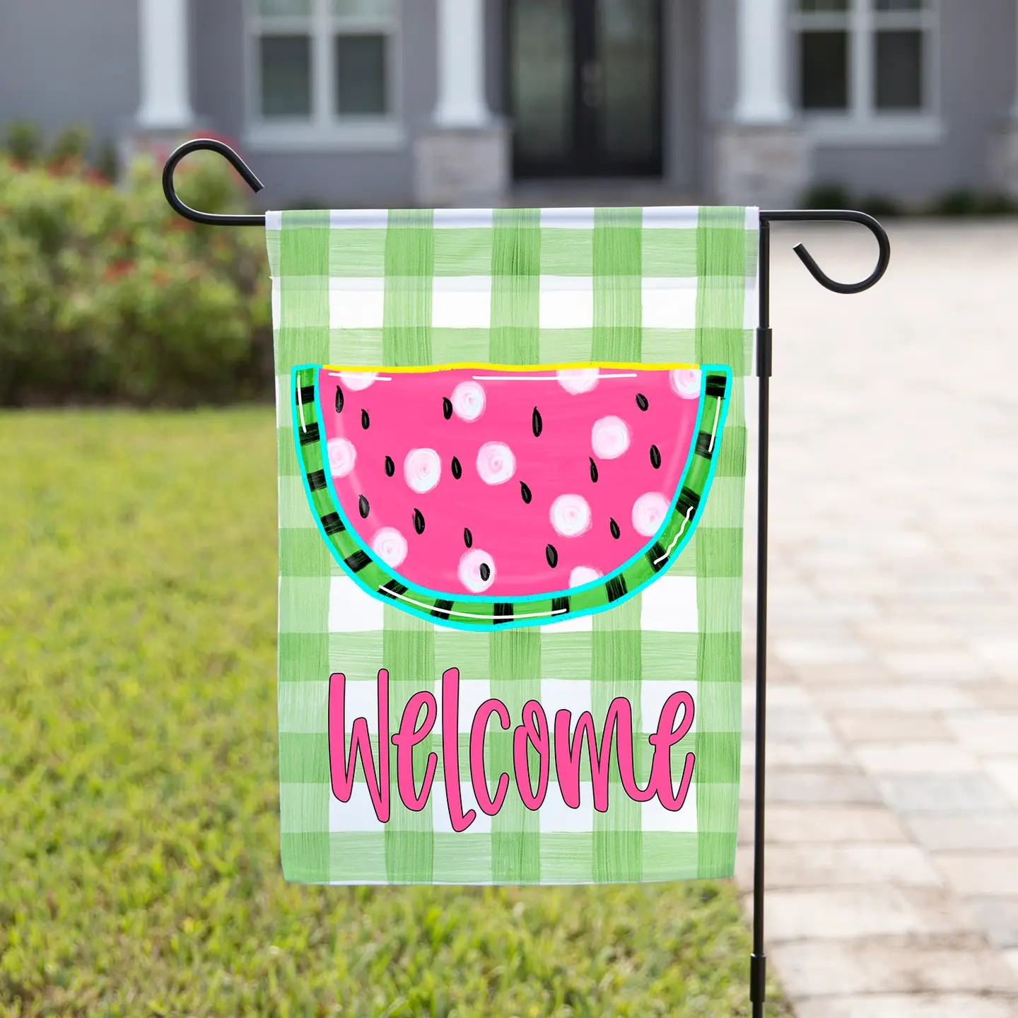 Navy Knot Garden Flags