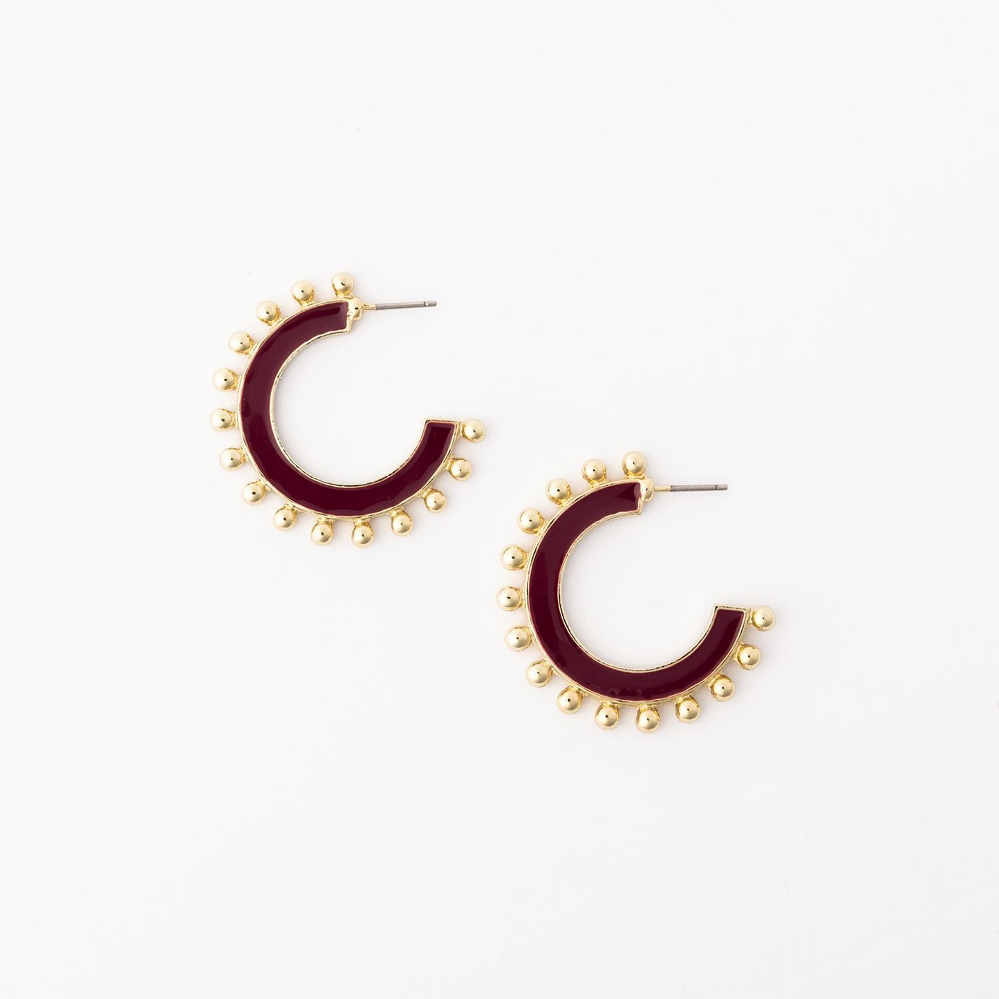 MM Garnet & Gold Earrings - Hadley