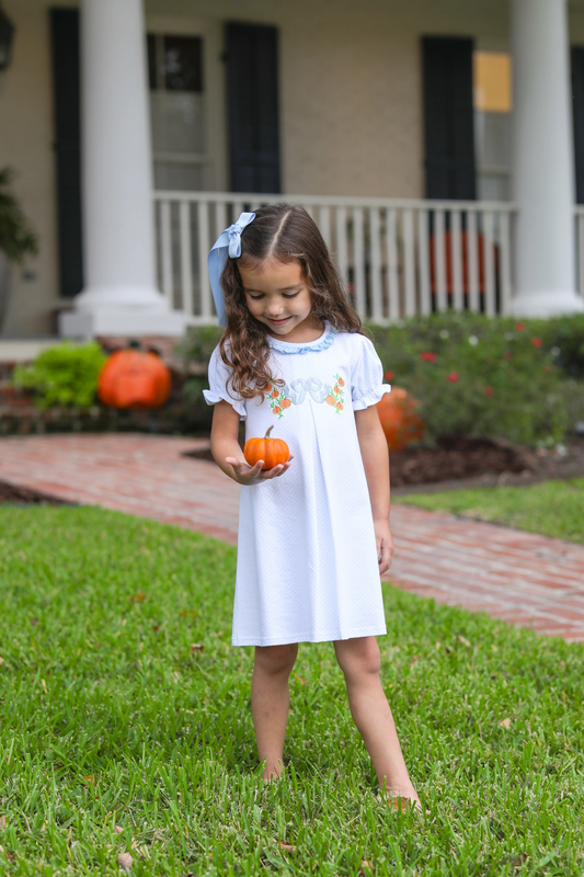 TS Pumpkin Embroidery Dress