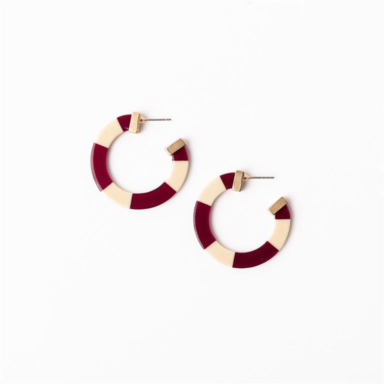 MM Garnet & Gold Earrings - Melody