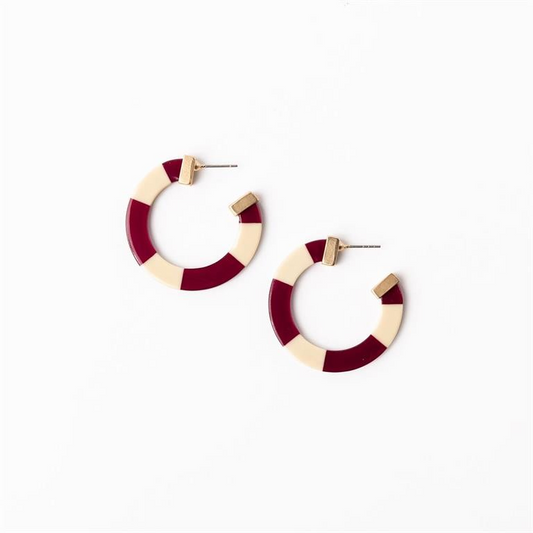 MM Garnet & Gold Earrings - Melody