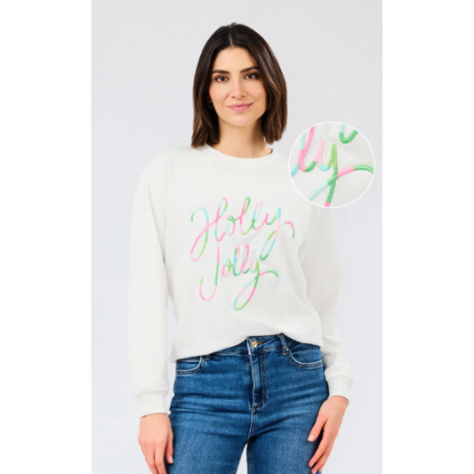 Mary Square Brooke Sweatshirt - Holly Jolly