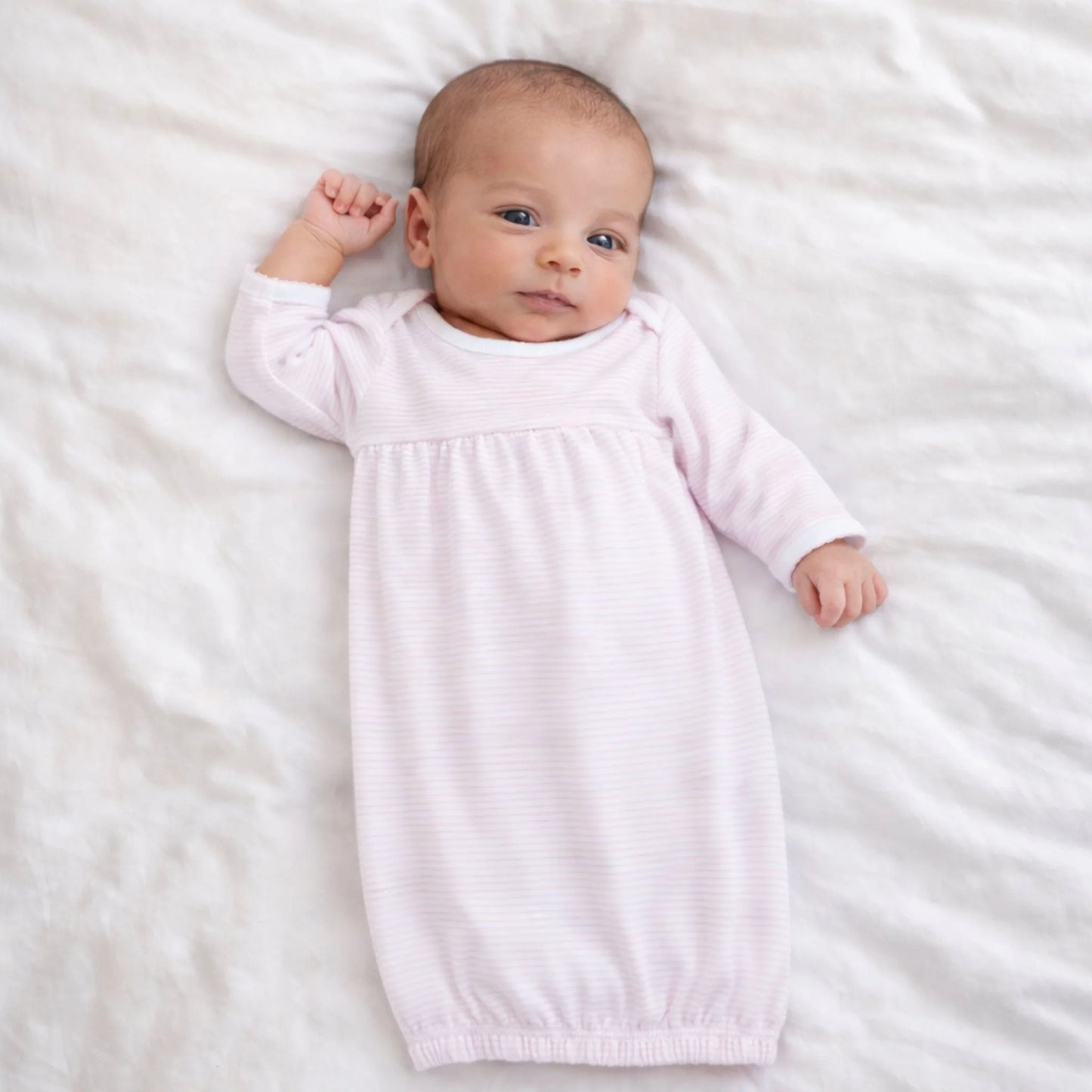 Magnolia Baby Mini Stripes Gown - Pink