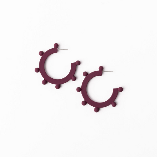 MM Garnet & Gold Earrings - Astrid