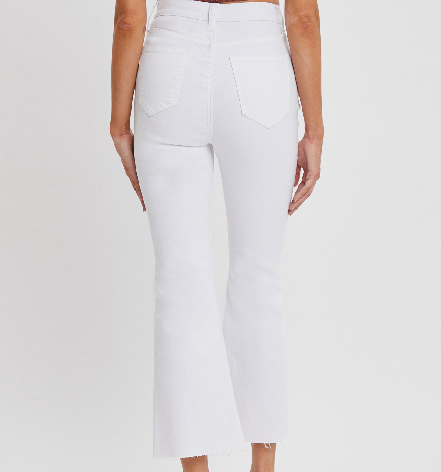 Cello White Crop Flare Jeans WV39208WHT