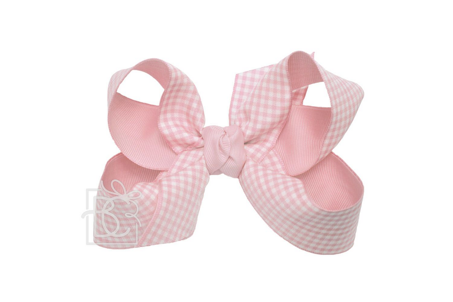 BC Alligator Hairbow - Pink Gingham