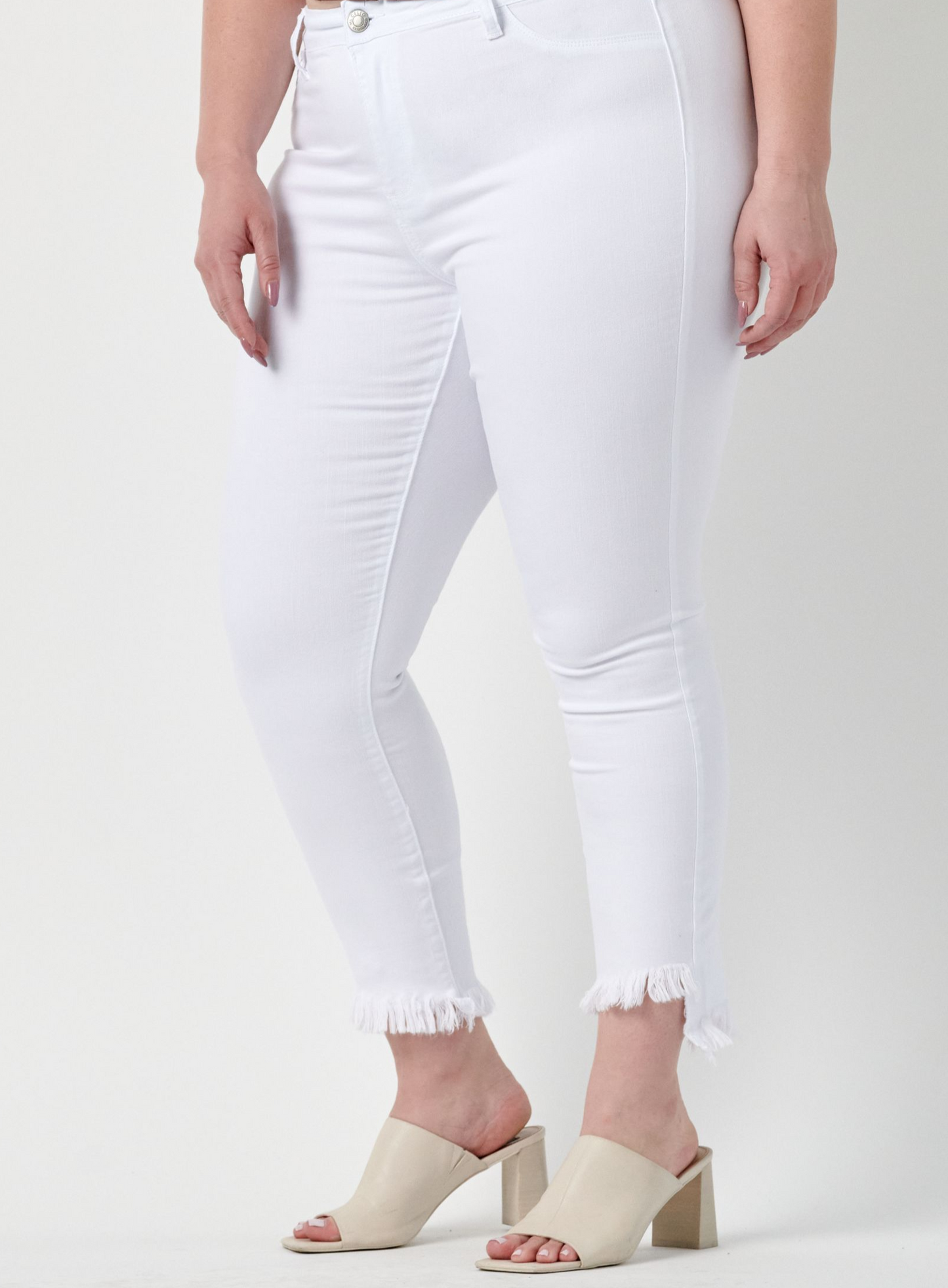 Cello Plus White Fringe Skinny AB76316WHTP