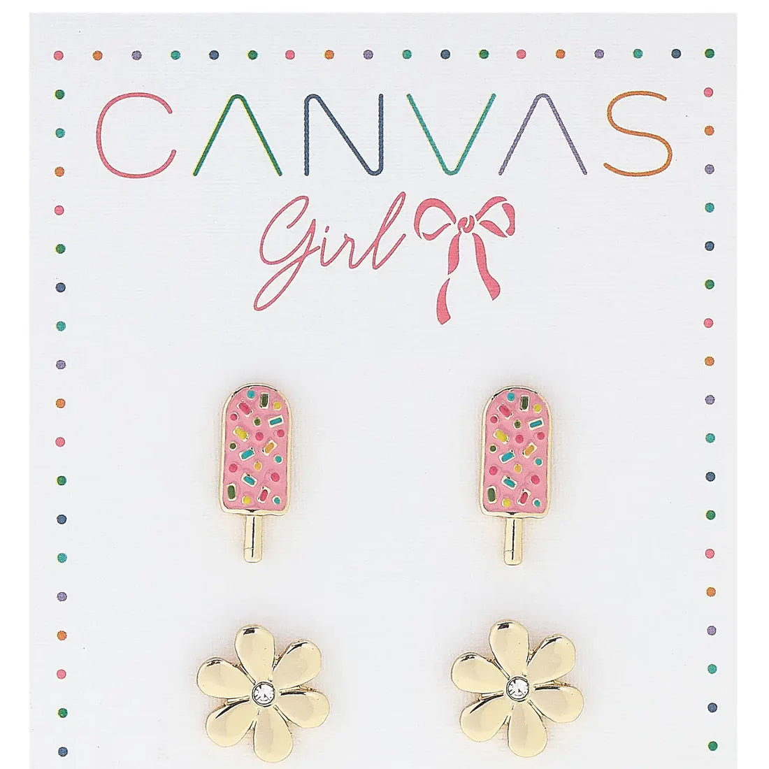 Canvas Lena Popsicle Stud Earrings Set