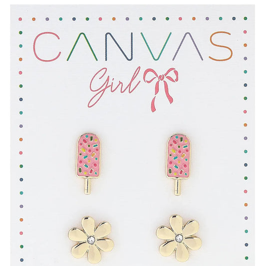 Canvas Lena Popsicle Stud Earrings Set