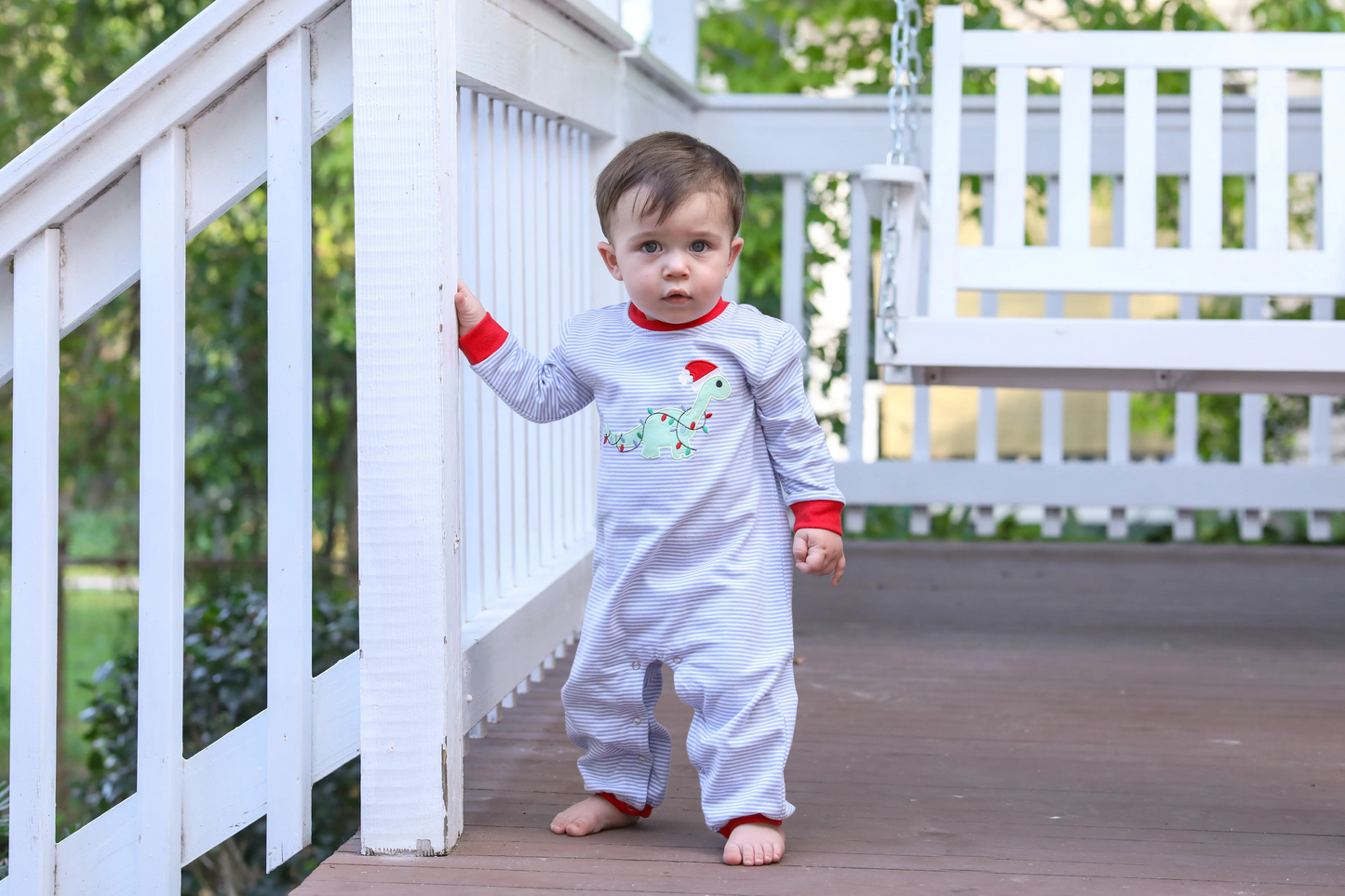 TS Christmas Dino Romper