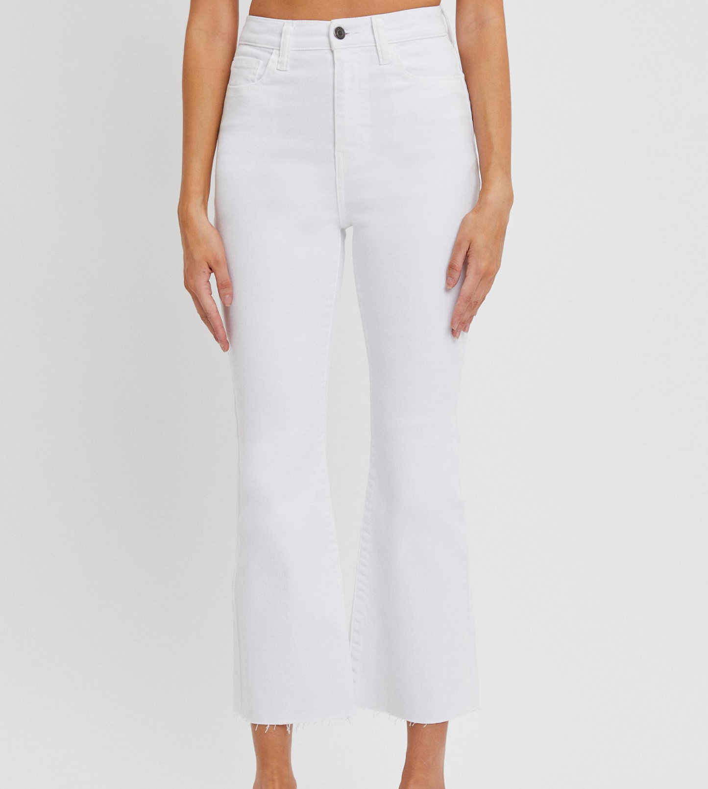 Cello White Crop Flare Jeans WV39208WHT