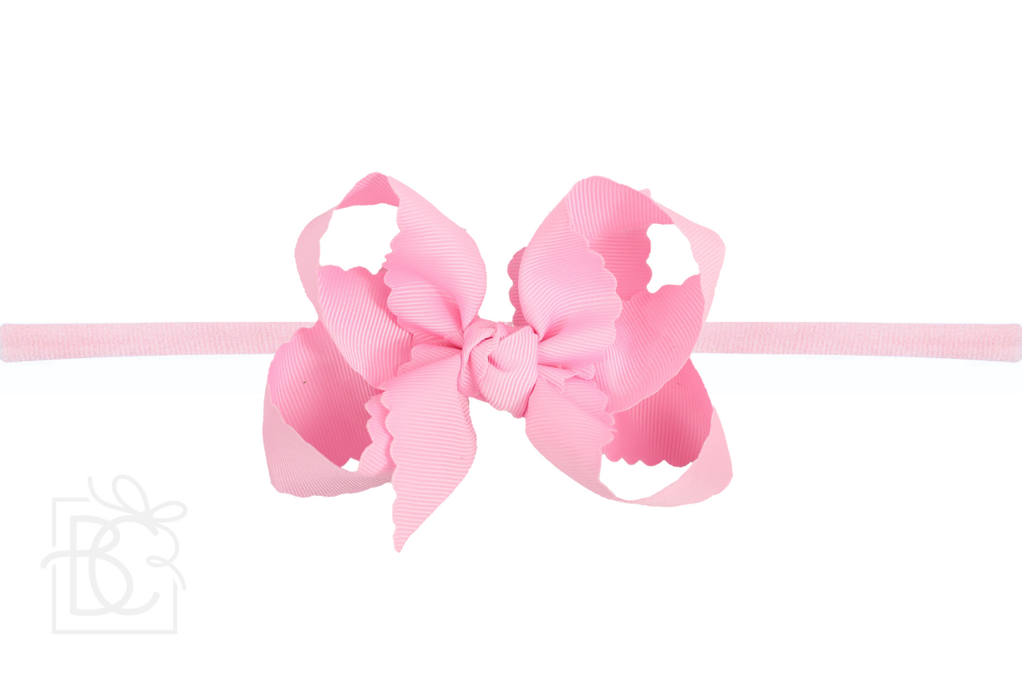 BC Scalloped Bow on Headband - 4.5 inch