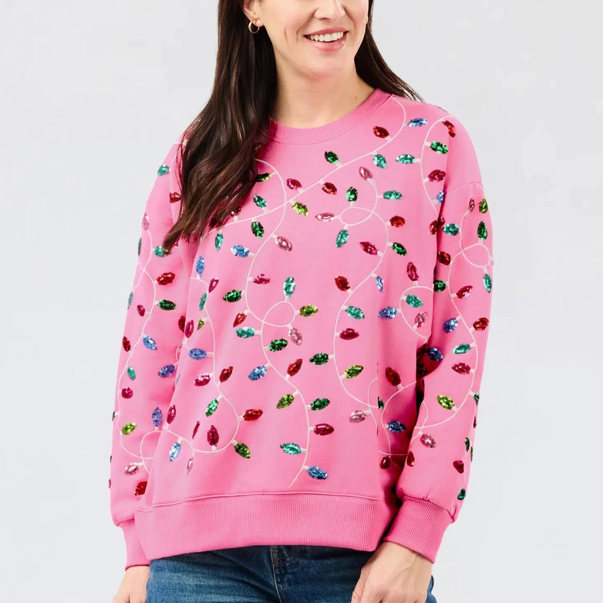 Mary Square Sarah Sweatshirt - Pink Lights