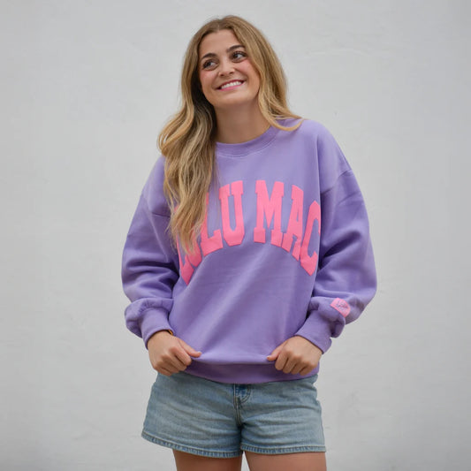 LULU MAC Purple with Pink Puff Sweatshirt