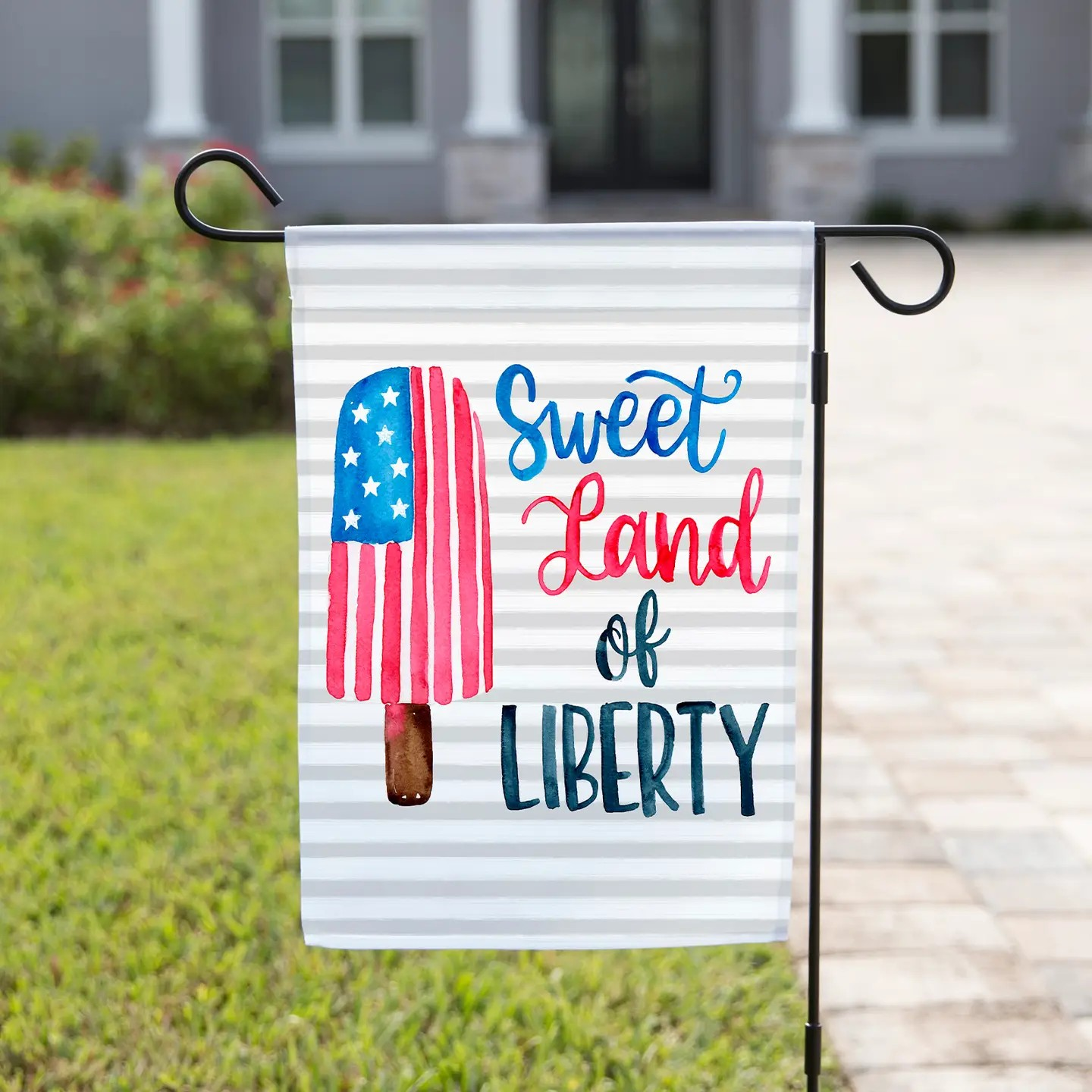 Navy Knot Garden Flags