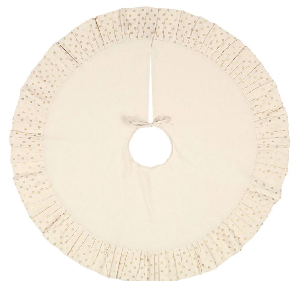 WB Gold Dot Tree Skirt