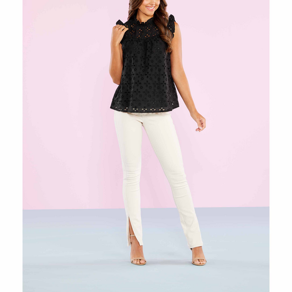 Mudpie Bianca Eyelet Tank