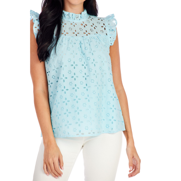 Mudpie Bianca Eyelet Tank