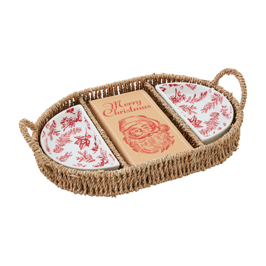 Mudpie Toile Napkin Dish Tray Set