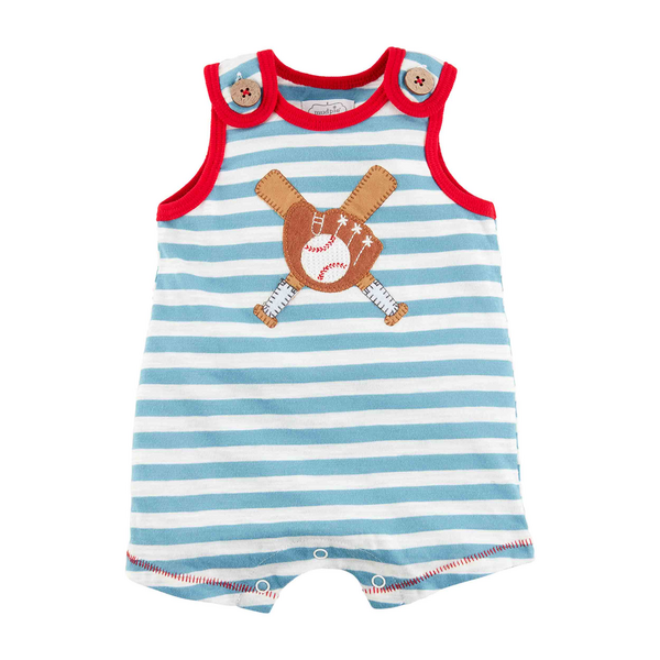 Mudpie Baseball Applique Romper