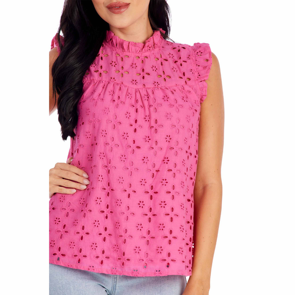 Mudpie Bianca Eyelet Tank