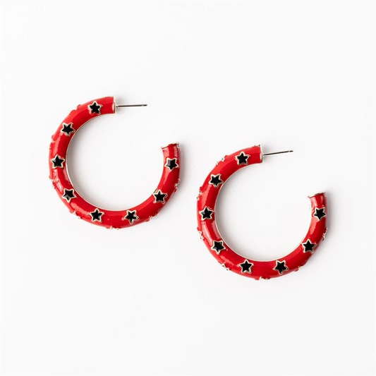 MM Red & Black Earrings - Justine