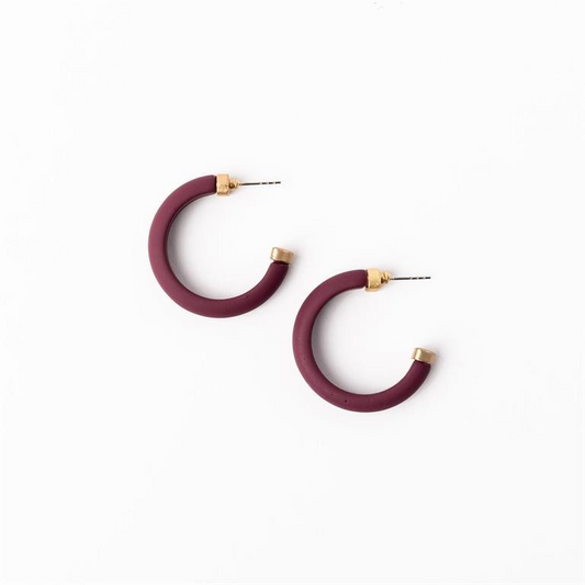 MM Garnet & Gold Earrings - Amanda