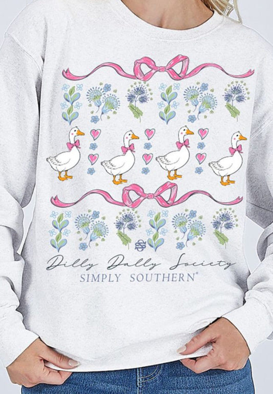 Simply Southern Crew Sweatshirt Dilly Dally