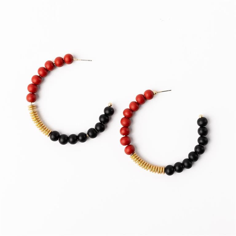 MM Red & Black Earrings - Kelly