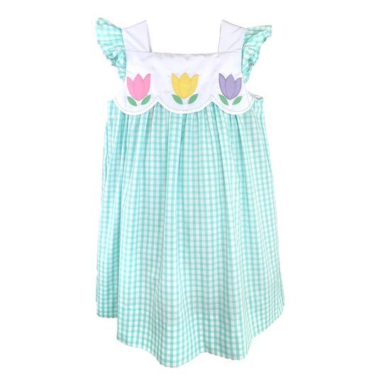 Petit Ami Flower Applique Dress